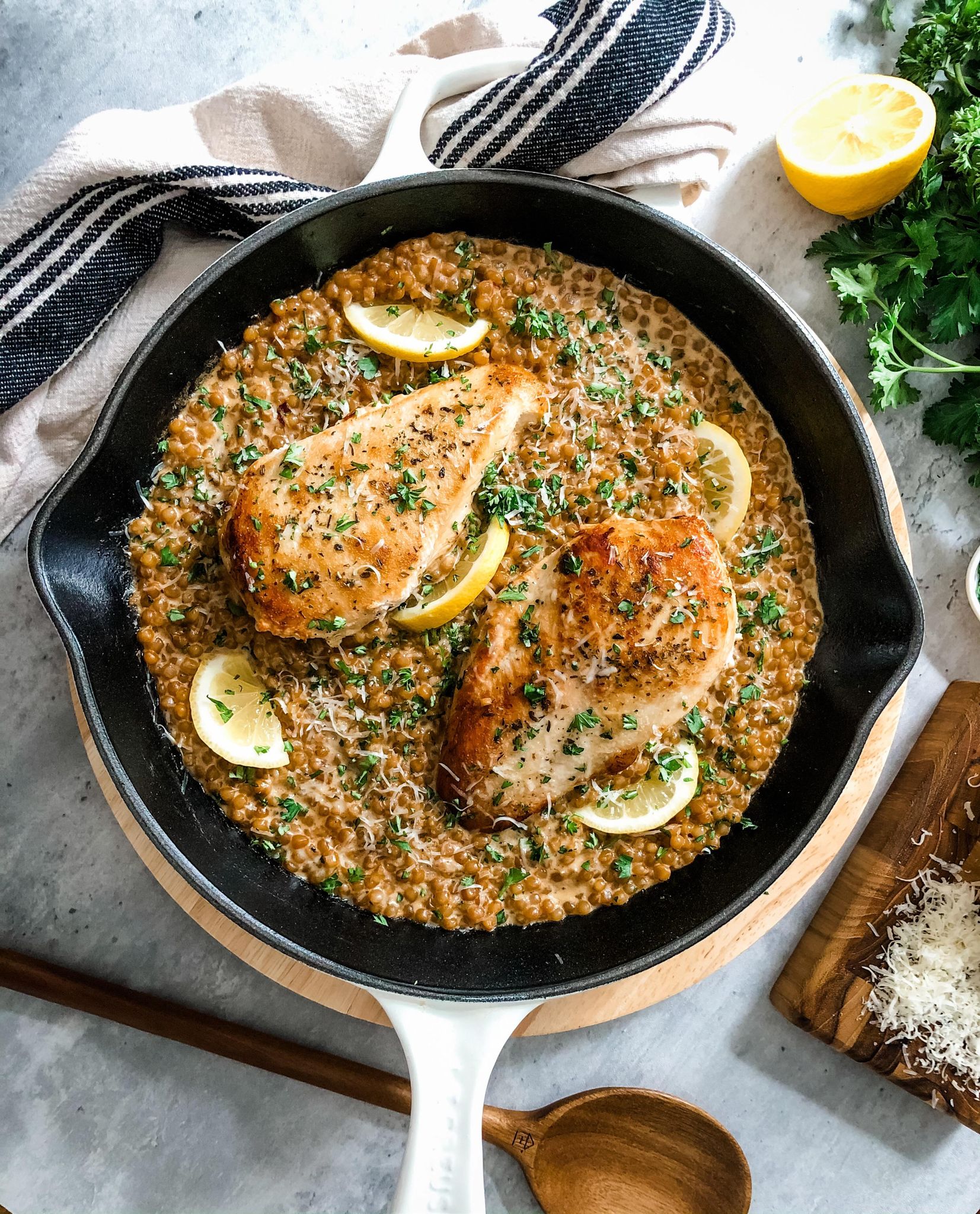 Photo of Lemon Herb Mediterranean Chicken with Israeli Couscous