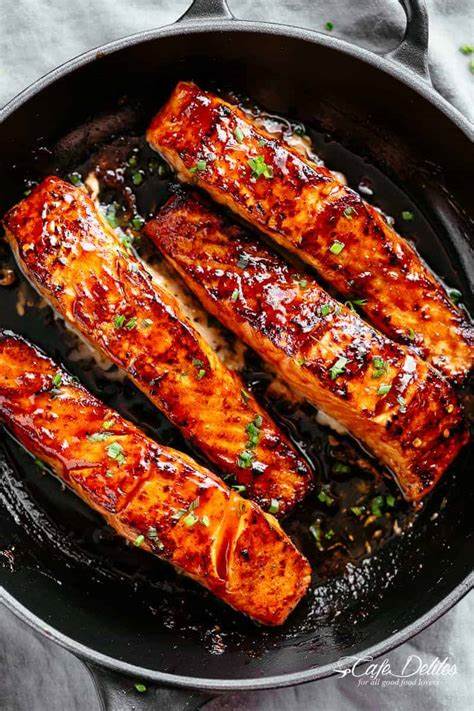 Photo of Bourbon Glazed Salmon & Southern Potato Salad