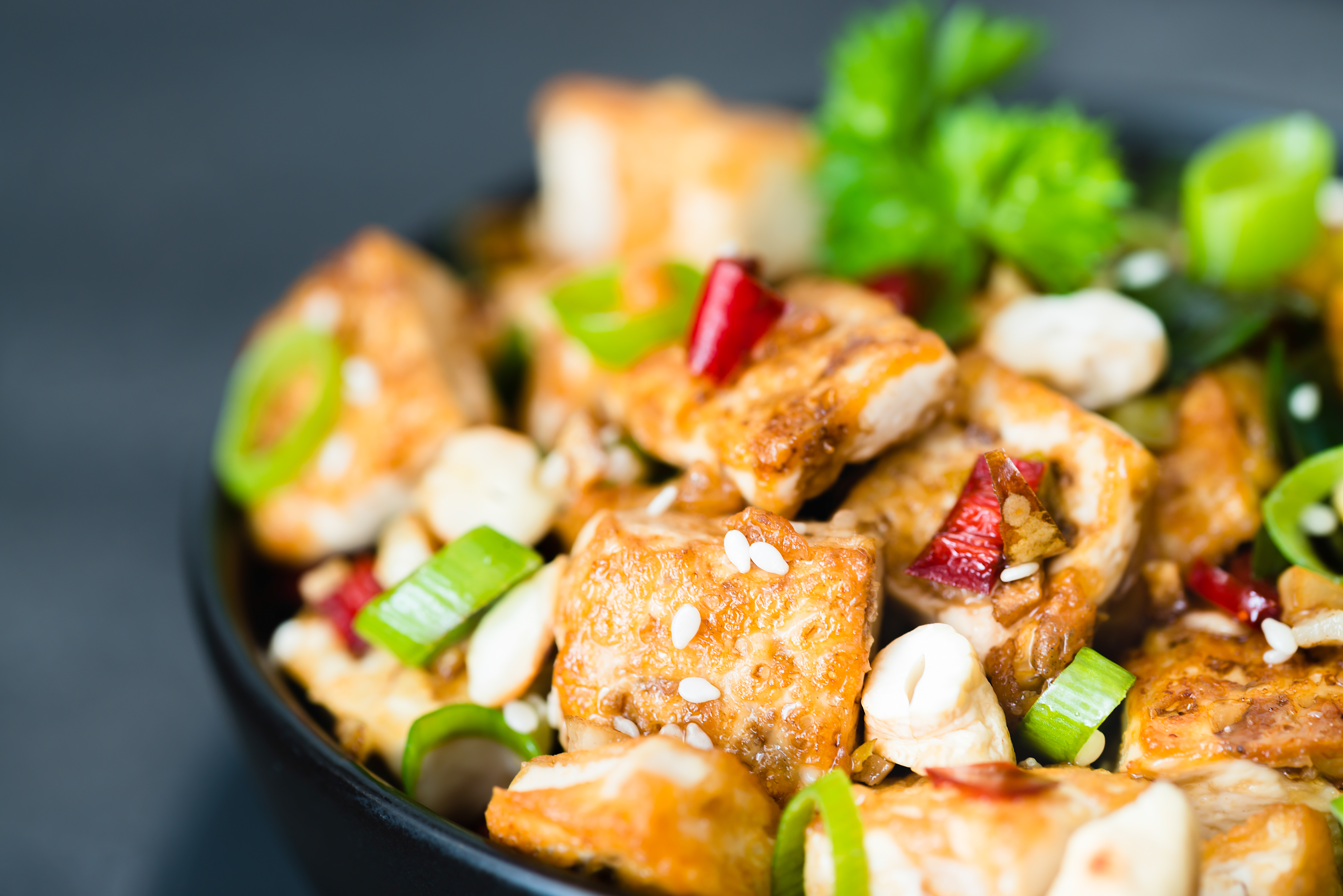Photo of Kung Pao Tofu with Cashews & Rice Bowl