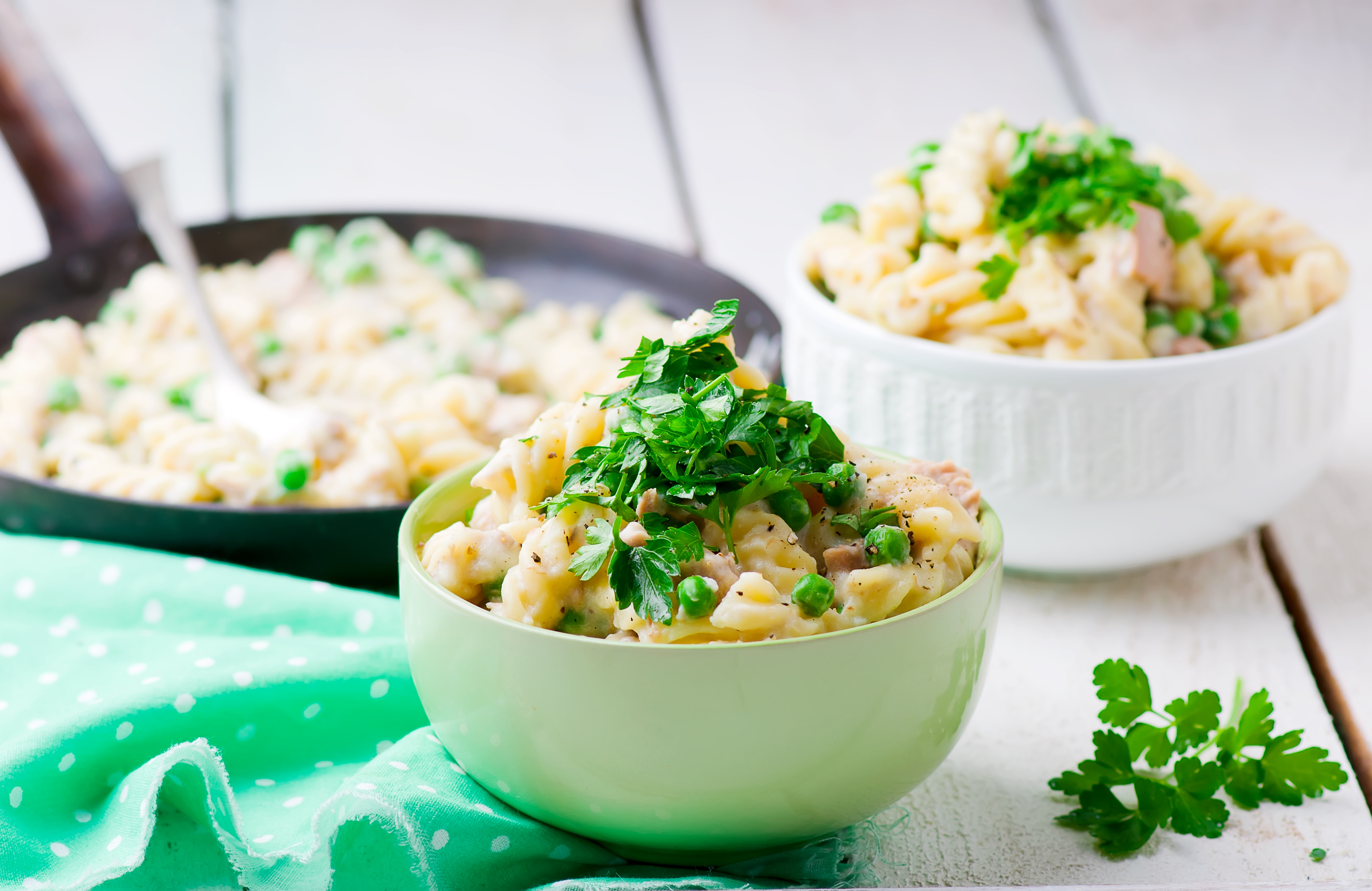 Photo of Creamy Mushroom, Leek & Sweet Pea Pasta