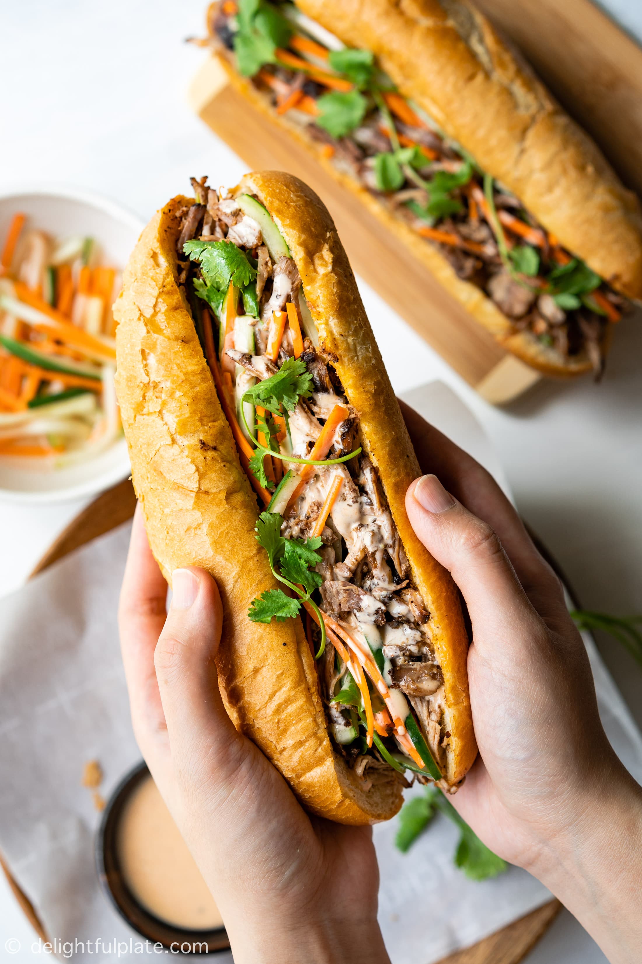 Photo of Crispy Pork Banh Mi with Pickled Veggies 