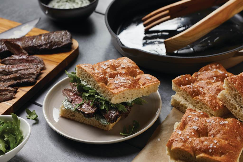 Photo of Steak & Mushroom Focaccia Panini