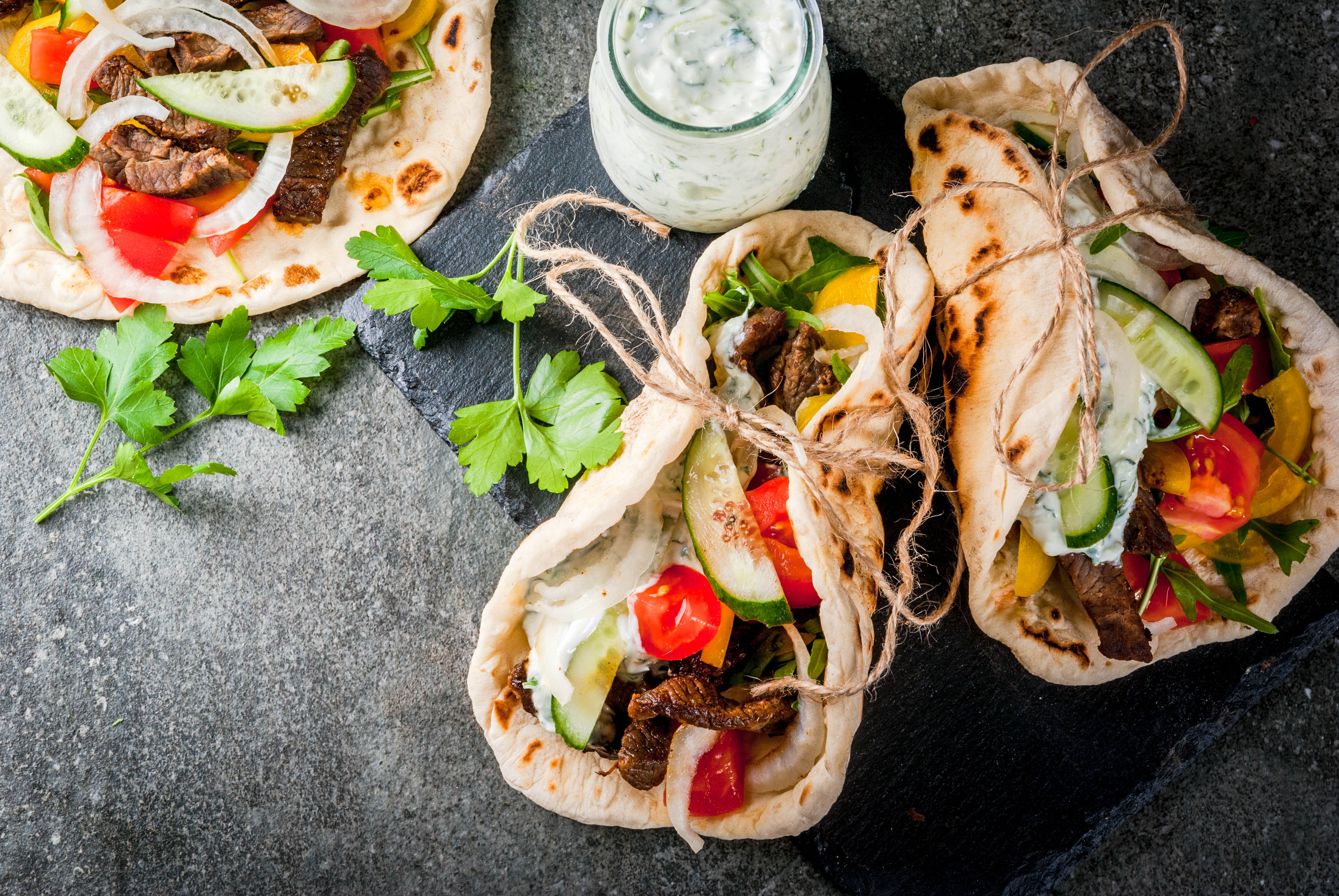 Photo of Greek Steak Souvlaki Platter 