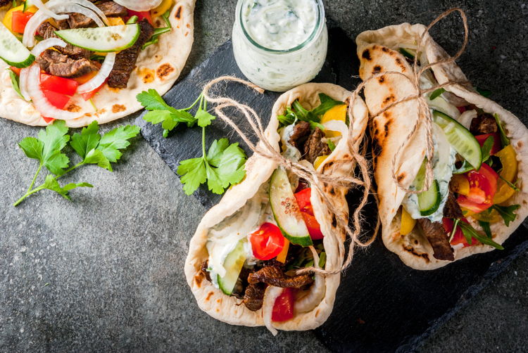 Photo of Greek Steak Souvlaki Platter 