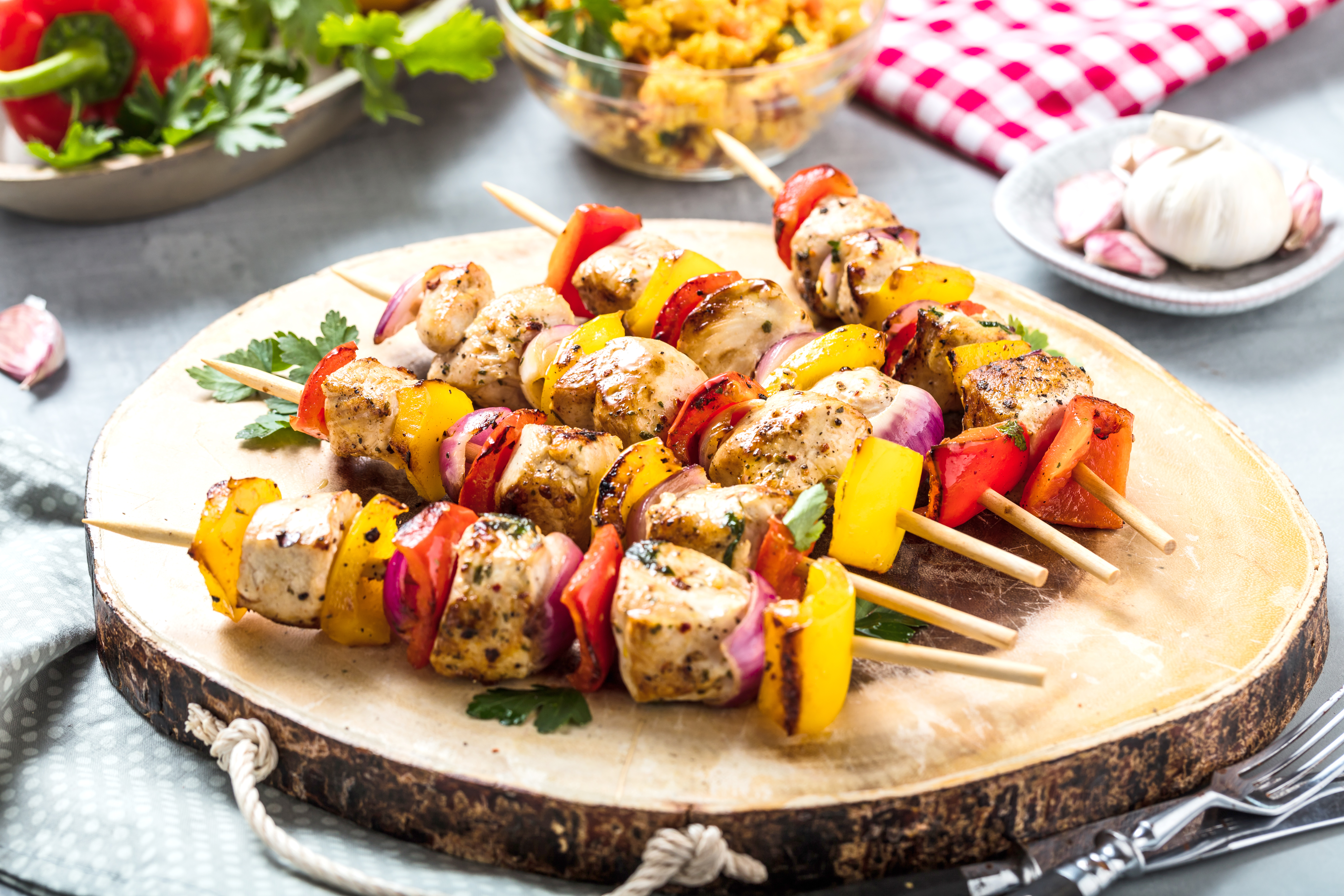 Photo of Grill Ready- Chicken and Veggie Kabobs (FROZEN)