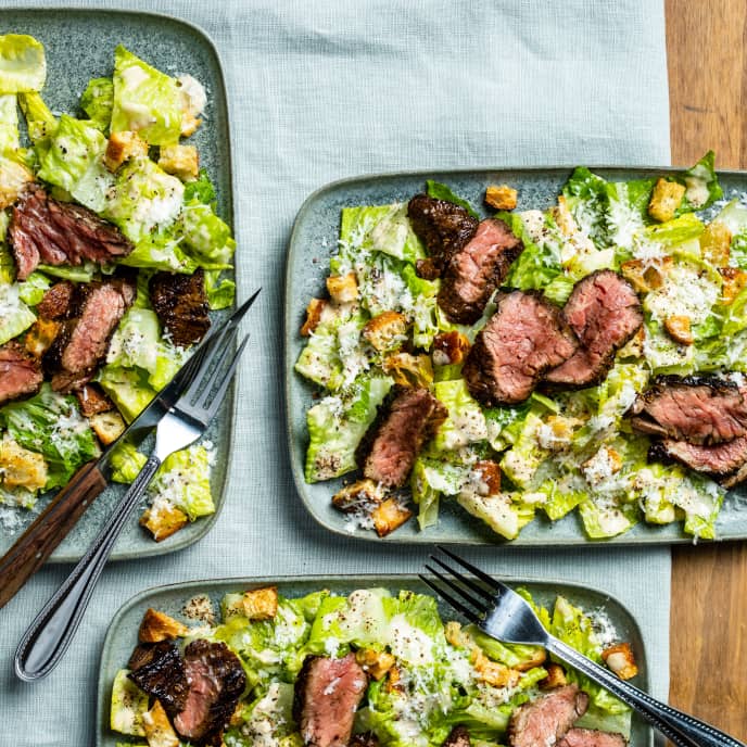 Photo of PREMIUM Grilled Steakhouse Caesar Salad with Garlic Bread